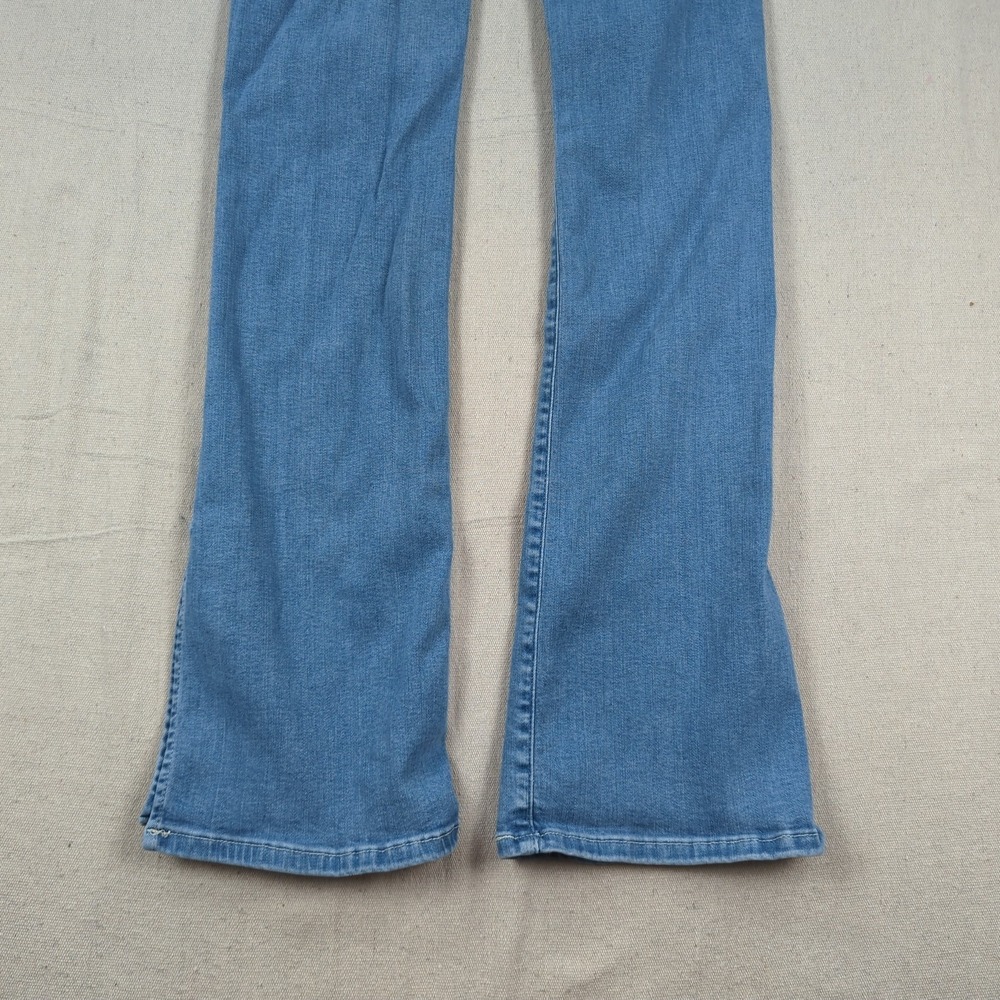 Frame Jeans Womens 28 Blue Le Super High Mini Boot Cut Stretch Split Cuff - Picture 15 of 16